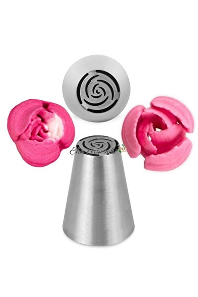 Siliko World الفولاذ المقاوم للصدأ كريم كيس ضغط طرف كبير الروسية الشعور، 1 قط...