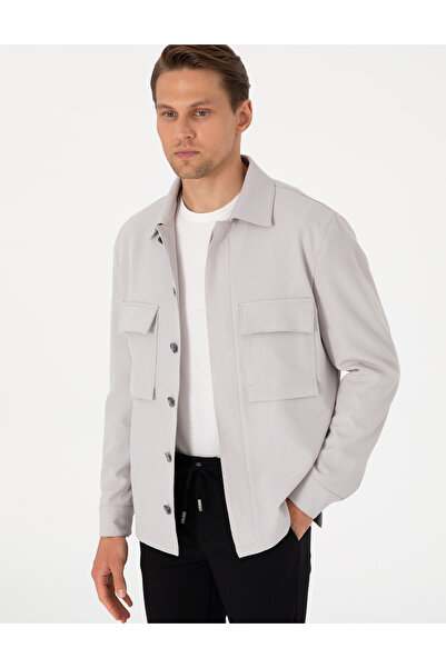 Pierre Cardin Gri Regular Fit Gömlek Ceket 50305637-VR024