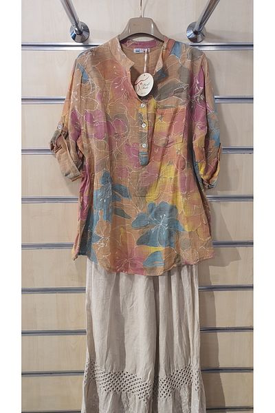 Park Moda Италианска памучна риза с 3 копчета, модел Лотос