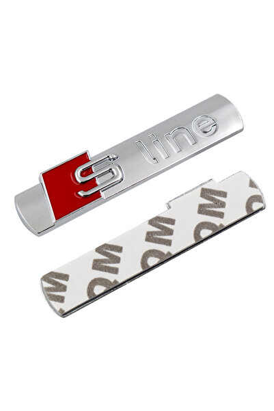 S-Line 2 Pieces Audi Sline Fender Luggage Coat of Arms Sticker Emblem Equival...