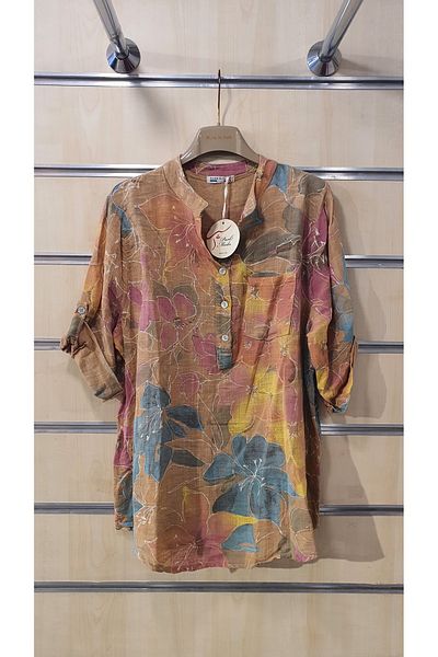 Park Moda Италианска памучна риза с 3 копчета, модел Лотос