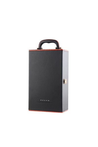 OEM Deluxe Wine Box Set, Mindblower, for 2 bottles, with wine accessories included, orange interior