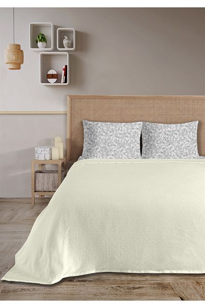 Evim 100% Cotton Olivia Cream Single Pique Set 160 X 230 cm