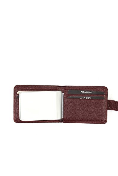 Aka Deri Claret Red Card Holder Wallet 045 70