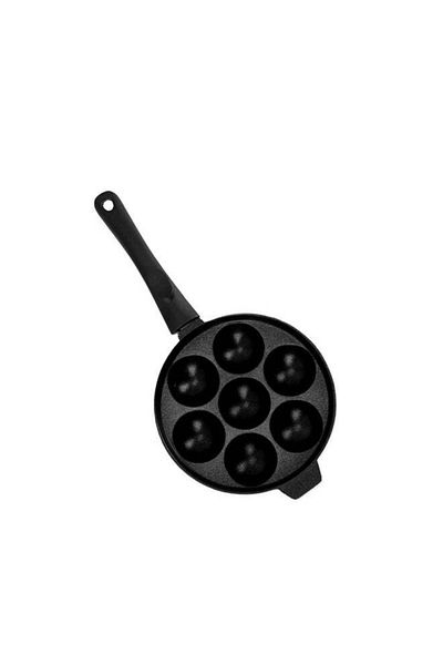 ROYALFORD Easy Handle Appa Patharam Non Stick Made In India Black 18cm