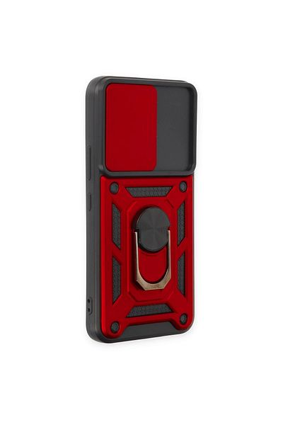 NewFace Samsung Galaxy S24 Case Pars Lens Ring Silicone - Red Gelal