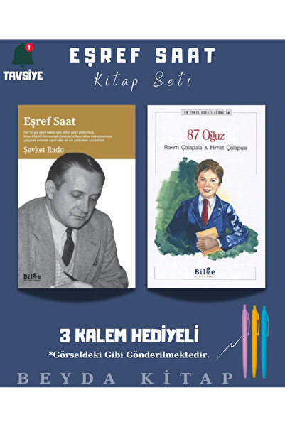 Bilge Kültür Sanat Eşref Saat - 87 Oğuz - Kitap Seti (2 Kitap) - Üç Kalem Hed...