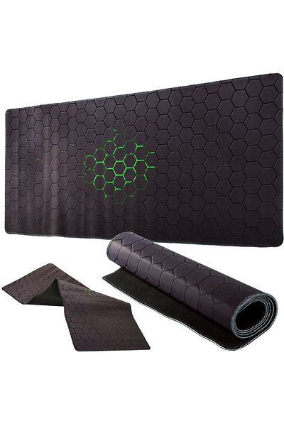 zola Mouse pad, resilient surface, non-slip, rubberized for gaming, honeycomb pattern, 80x30 cm