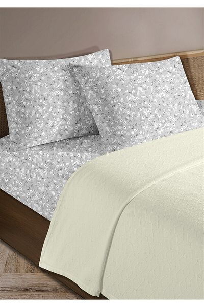 Evim 100% Cotton Olivia Cream Single Pique Set 160 X 230 cm
