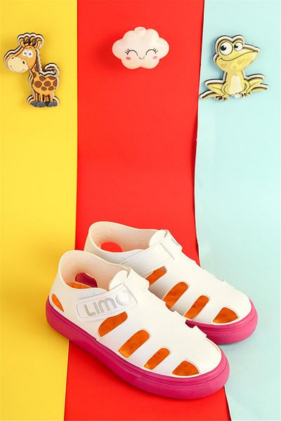 Moda Lime Unisex Velcro Talpă flexibilă Ortopedică completă Durabilă Mucegai lată Sandale sport pentru copii Papuci