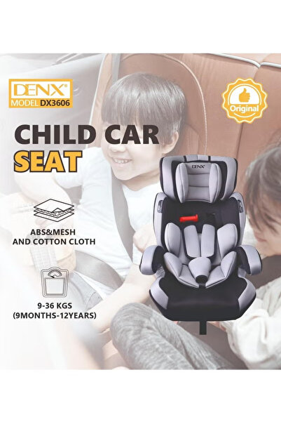 Denx Soft padded portable baby car seat and booster with 5-point harness and ergonomic design