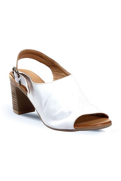 Bueno Shoes 01wn1513 Sandale cu toc pentru femei din piele albă model