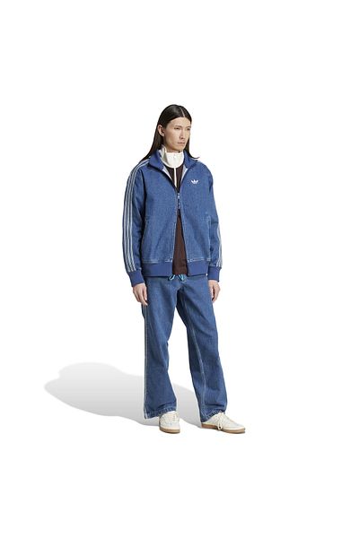 adidas Jachetă de jeans albastră pentru bărbați Adicolor Firebird (JC6233)