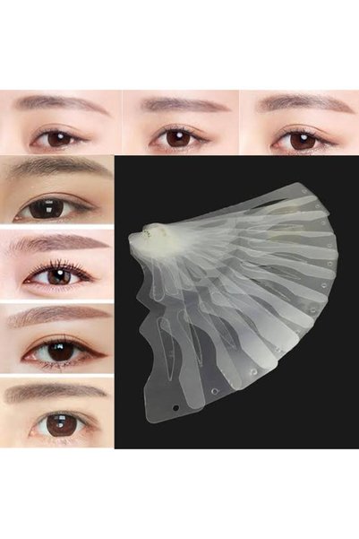 Müstesna ® قالب الحواجب الدائم لمكياج الحواجب Microblading 12 قطعة استنسل مختلف