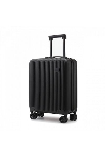 CABINFLY Bagaj de cabina CabinFly, 55x40x20 cm, ideal bagaj Ryanair, capacitate 40 litri, ABS, negru