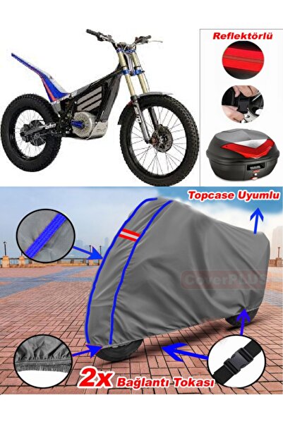 CoverPlus أزرق مخيط رمادي LECTRIC MOTION E Pure Race Tarpaulin Topcase Backba...