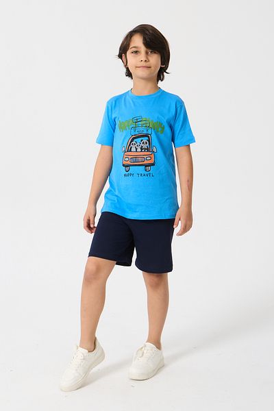 Nisrakids Boy's Shorts Suit Bottom Top Cotton Combed Fabric