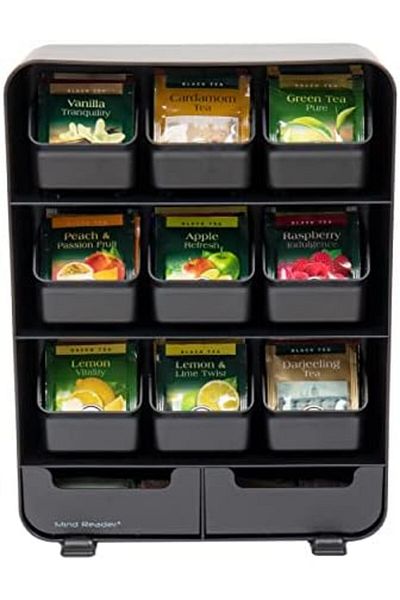 STOREMAX Bystoreby Reader Tea Bag and Spice Organizer, 180 Compartments, Black Newdesing 646268