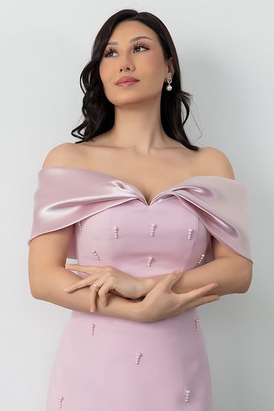 PULLIMM Rochie Atlas cu mărgele ECR5431