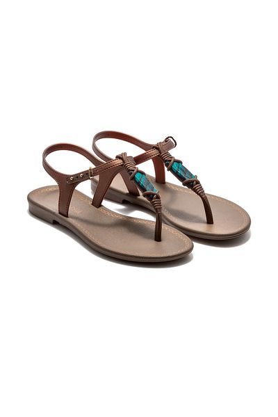 Grendha Cacau Rustica Women's Flip Flops Sandals Bronze 35/40