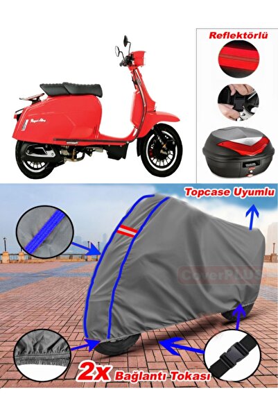 CoverPlus Blue Stitched Gray Gp 300 S Lc Abs Tarpaulin Topcase Rear Case Comp...