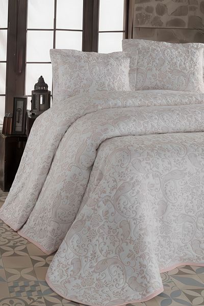 GAMA HOME Jacquard Double Bed Cover / with Special Design Bag / with Different Color and Pattern Options