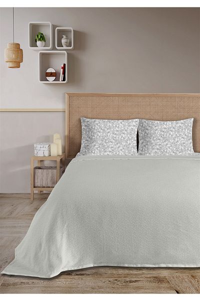 Evim 100% Cotton Olivia Gray Single Pique Set 160 X 230 cm