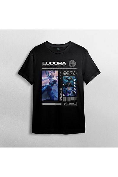Pixxa Mobile Legends Sabre Unisex 100% βαμβακερό μπλουζάκι με λαιμόκοψη μοντέλο 1