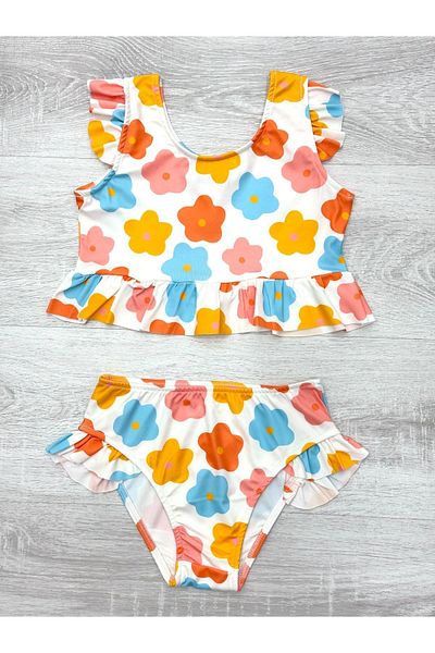 MODANINO Girl's Ruffle Swimsuit Set 2-10 Years 12221