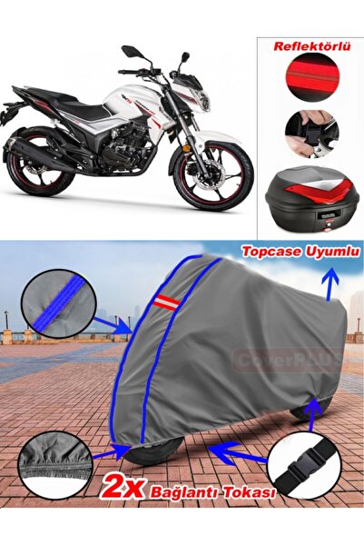 CoverPlus Blue Stitched Gray Rks Tnt 202 Tarpaulin Topcase Rear Bag Compatibl...