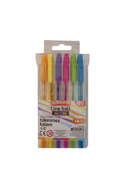 Mynote Line Ball 1.0 mm 6S Neon