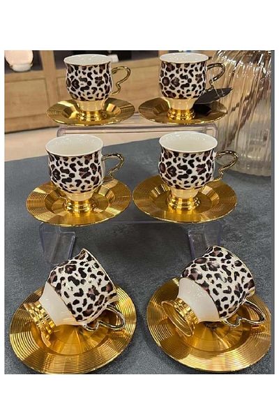 ACAR Koh-07325 Orti̇gi̇a 6 Piece Coffee Cup Set
