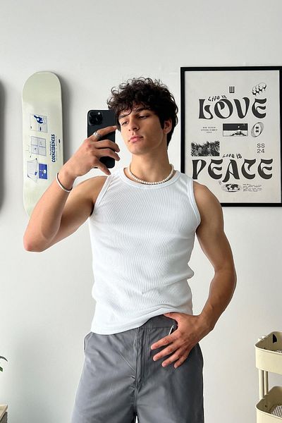 XPUPPETWEAR Unisex Lycra White Ribbed Undershirt