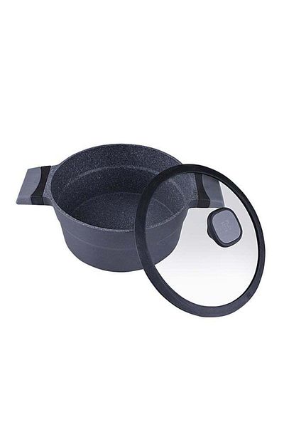 ROYALFORD Die Cast Aluminium Casserole With Lid Black 32cm