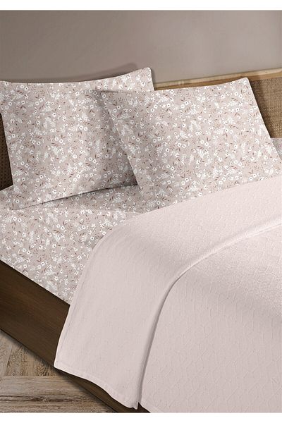 Evim 100% Cotton Olivia Pink Single Pique Set 160 X 230 cm