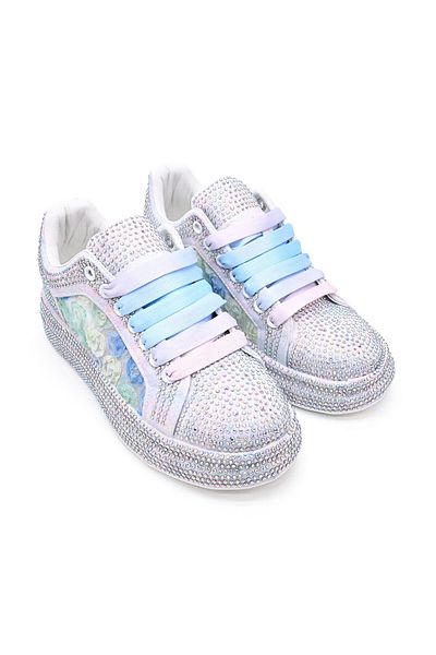 Tmall Pantofi Sport De Dama,Cu platforma cu strasuri stralucitoare,D1417,Albastru