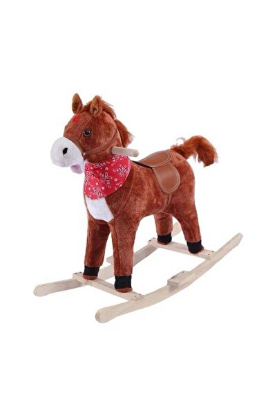 dehkah حصان هزاز للأطفال الصغار مع موسيقى وحركة ذيل ومقبض أمان