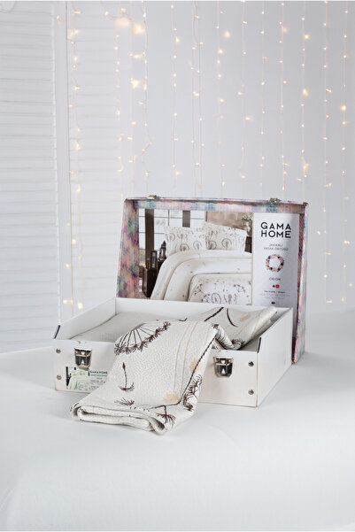 GAMA HOME Jakarlı Tek Kişilik Yatak Örtüsü / Özel Tasarım Çantalı / Farklı Renk ve Desen Seçenekleriyle