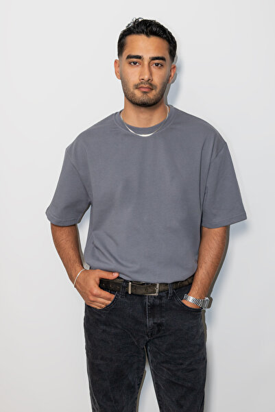 Supreem Ανδρικό μπλουζάκι oversized Fit Loose Wide Fit χαλαρή εφαρμογή 92% βα...