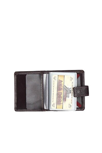 Aka Deri Brown Leather Card Holder Wallet - 018 4 Model