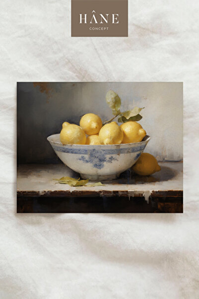 Hane Concept Poster vintage cu lămâie, imprimare artistică, perete de galerie...