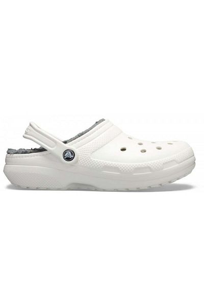 Crocs Saboți Crocs Classic Lined Clog 37-38 EU - M5/W7 US Alb - Alb/Gri