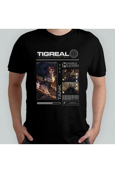 Pixxa Mobile Legends Tigreal Unisex T-Shirt 100% βαμβακερό με λαιμόκοψη