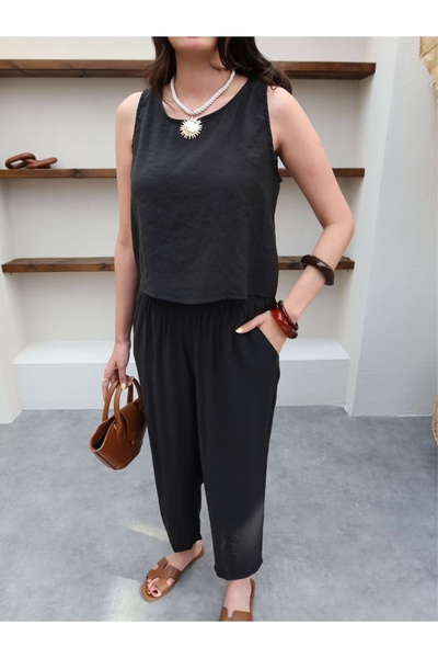 ESRAHELVACI Comfortable Zero Sleeve Blouse Set