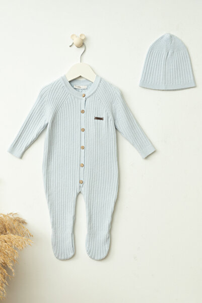 Babymio Ribbed Viscose Booties Jumpsuit