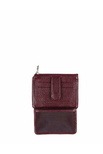 Aka Deri Claret Red Leather Card Holder 026 70