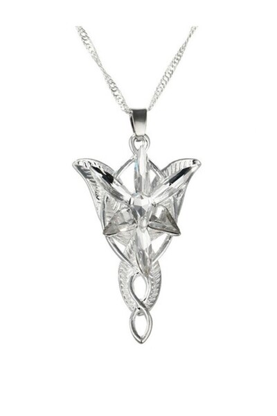 Jwl Arwen Evenstar Akşam Yıldızı Kolye Yüzüklerin Efendisi Kolye Kolye Kutusunda Gümüş Kaplama Kadın