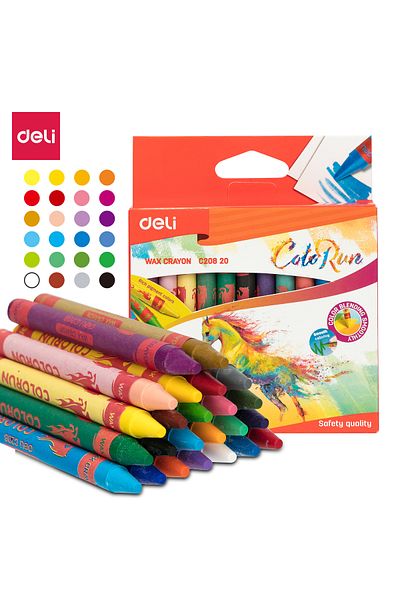 Deli Wax crayon 24 COLORS EC20820