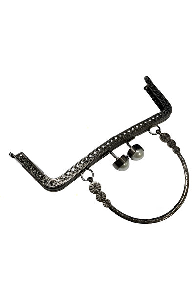 EleganTShoP Kulplu İncili Metal Çanta Sapı Bursu 16,5 cm M4