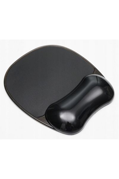 zola Mousepad, ergonomic shape, silicone and PVC, 23x19.5x2 cm, black